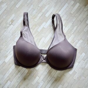 Victoria's Secret Women’s Mesh Trim Demi Bra 34DD EUC Dusty Purple Lightly Lined